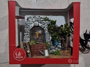 Casetta fontana presepe paesaggio