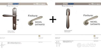 Set maniglie SICMA Derby: porta esterna + finestra