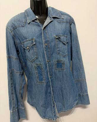 Marlboro classics camicia jeans denim M vintage 90