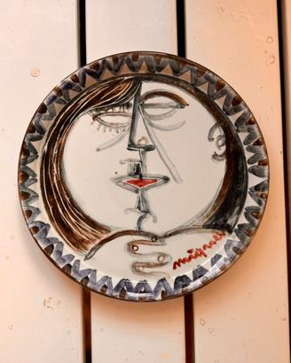 MIGNECO -piatto in ceramica dipinta a mano, 23,5cm
