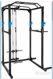 Power Rack powerlifting tectake con Lat Machine