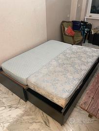 Letto doppio con materassi