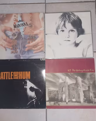 Lotto 4 Vinili 33 Giri LP: U2 (3 Album) + Madonna
