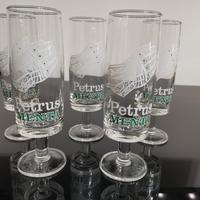 set 5 bicchieri Petrus Menta vintage '80 vetro