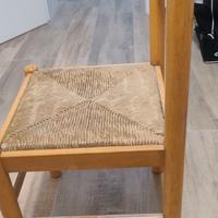 sedie in legno e paglia 