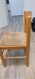 sedie in legno e paglia 