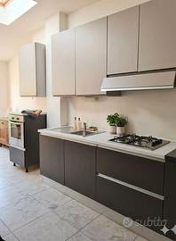 CUCINA COMPONIBILE MODERNA GRIGIO OPACO CHIARO