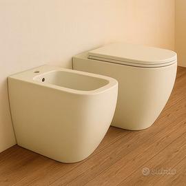 Sanitari a Terra Wc e Bidet Neos Panna