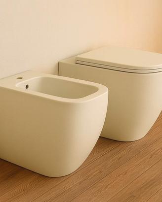 Sanitari a Terra Wc e Bidet Neos Panna