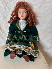 Bambola porcellana vintage anni 90 stile vittorian