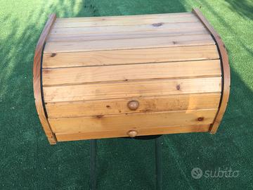 Portapane in legno c/cassetto