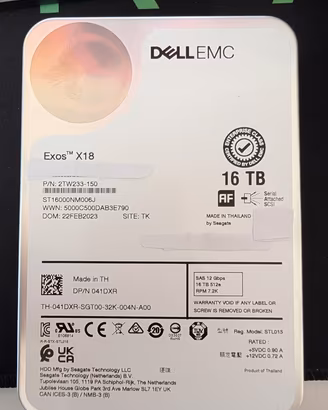 hard disk 16TB SAS server Seagate exos x18