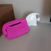 borsa clutch fucsia