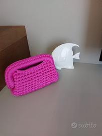 borsa clutch fucsia