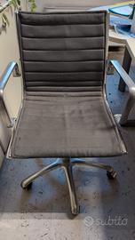 Sedia Ufficio di design nera e acciaio