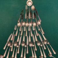 Raro pregiato servizio argento 800 firmato anni 50