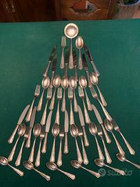 Raro pregiato servizio argento 800 firmato anni 50