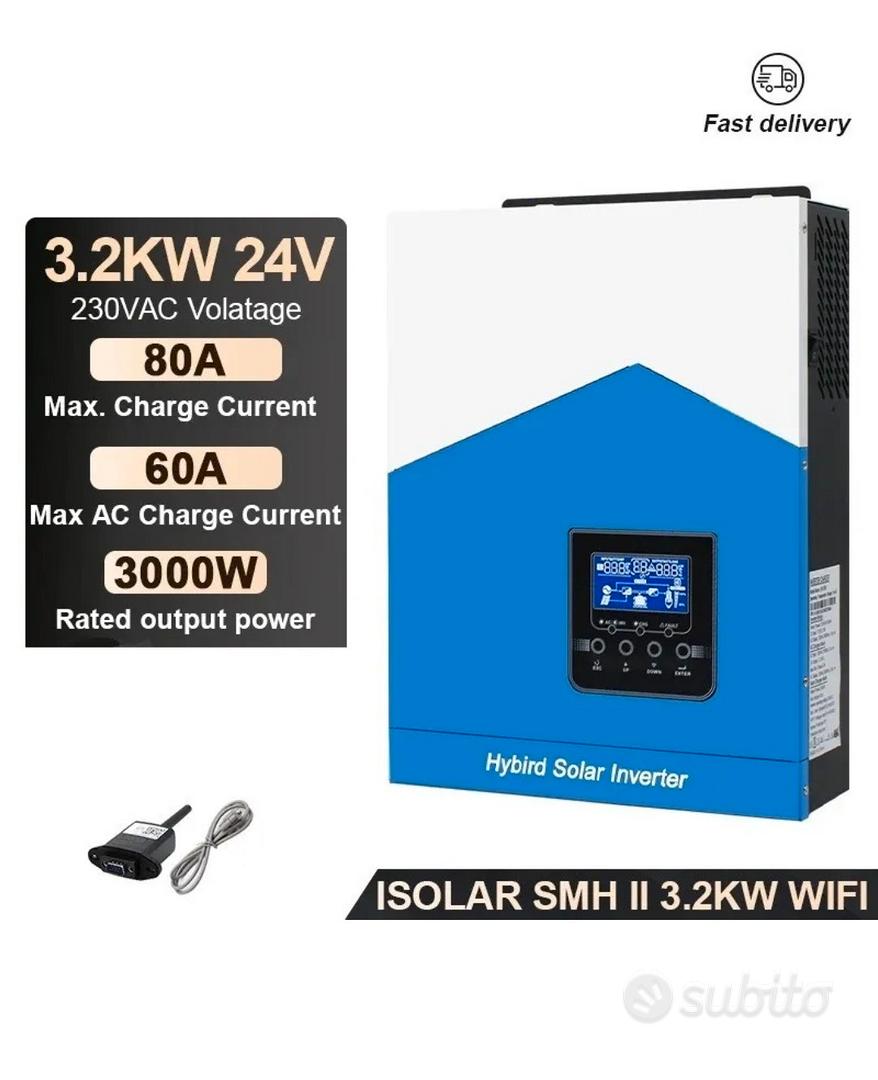 Cavo Alimentazione CA 3 Metri 3x1,5 Mm² Per Inverter Solare WVC 600-1600 - Spina Europea - 3