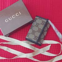 Portachiavi Gucci in tela  e pelle