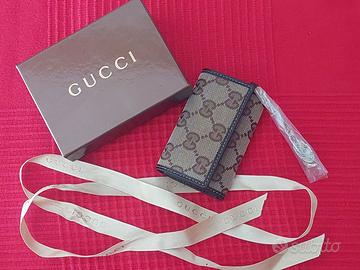 Portachiavi Gucci in tela  e pelle