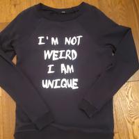 Felpa cotone blu tg S ragazza 13 anni