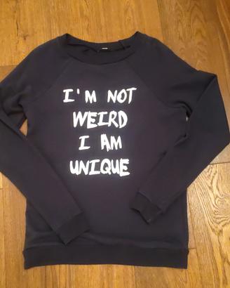 Felpa cotone blu tg S ragazza 13 anni