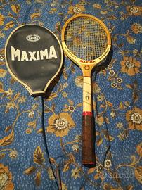RACCHETTA TENNIS VINTAGE MAXIMA TORNEO + custodia 