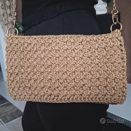 borsa,pochette ad uncinetto,borsa fatta a mano