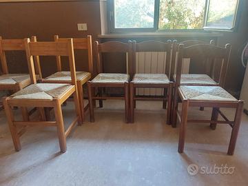 8 sedie in legno