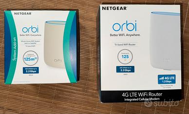 NetGear Orbi modem router LTE mesh+satellite.