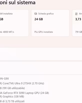 Lenovo Legion 9 18IAX10 – RTX 5090 24GB – 192GB RA