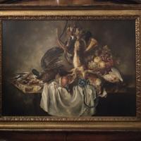 Quadro Natura morta con cacciagione dipinto olio