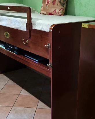 Letto in vero Legno + scrivania - Stile Marina 