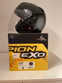 Casco scorpion nero lucido modello EXO 220 solid