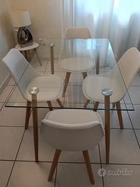 tavolo in vetro 120x80 come nuovo .