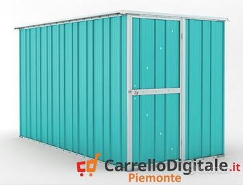 Deposito attrezzi giardino 175x307 azzurro