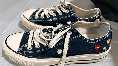Converse All Star ricamate margherite 37 nuove