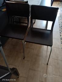 sedie wenghe scuro moderne 