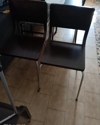sedie wenghe scuro moderne 