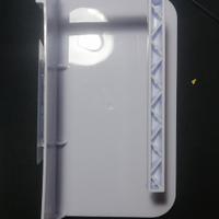 Portarotolo bianco con base portaoggetti da bagno