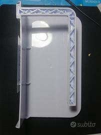 Portarotolo bianco con base portaoggetti da bagno