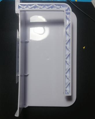 Portarotolo bianco con base portaoggetti da bagno