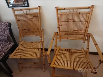 set sedie bamboo