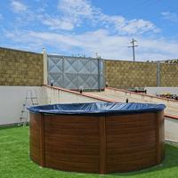 Piscina GRE fuori terra acciaio effetto legno 3,50