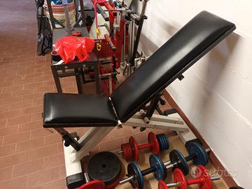 Panca da palestra Piana e Inclinabile