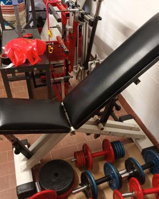 Panca da palestra Piana e Inclinabile