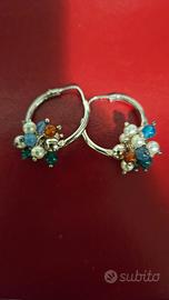 Orecchini in argento con perline
