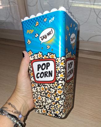 Barattolo pop corn nuovo 