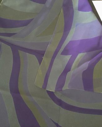 Foulard Viola Fantasia Geometrica 50x50 cm – Donna