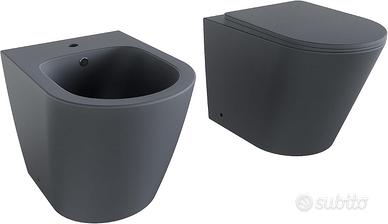 Coppia di sanitari grigio ral7040